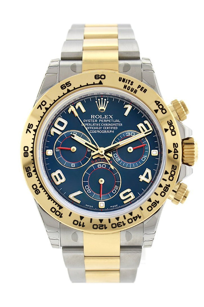 Rolex Cosmograph Daytona Blue Dial Stainless Steel And Gold Mens Watch 116503