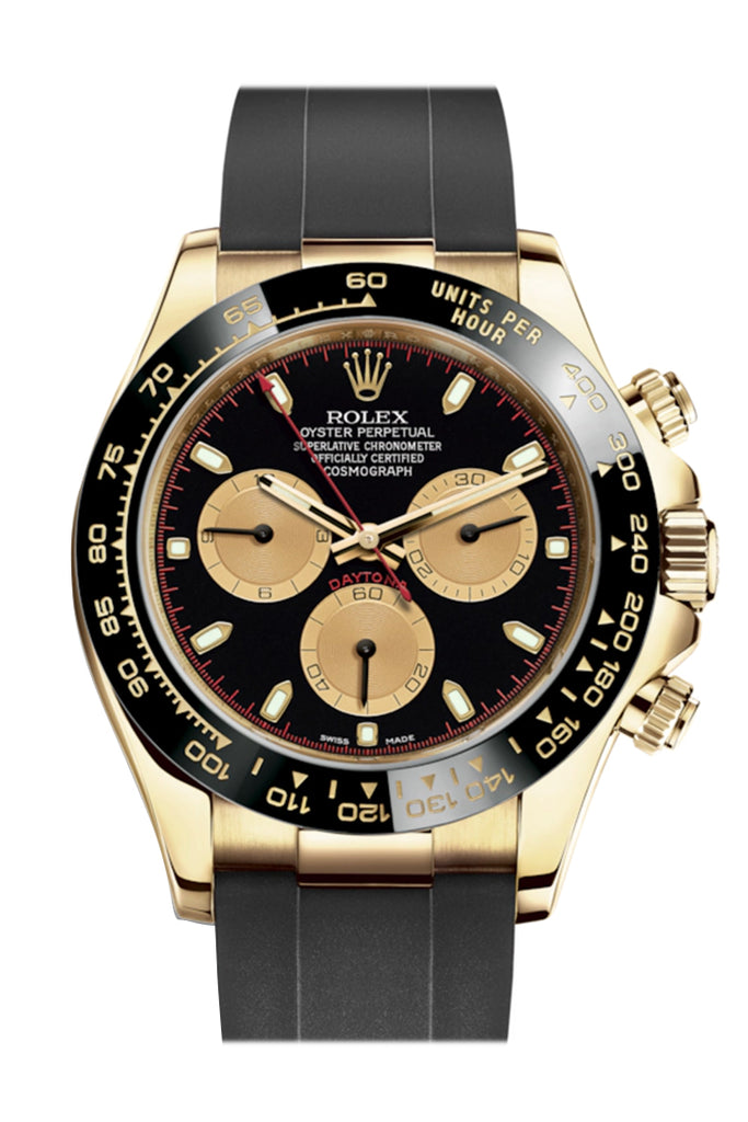 116518LN Cosmograph Daytona Black Dial Gold Watch | WatchGuyNYC
