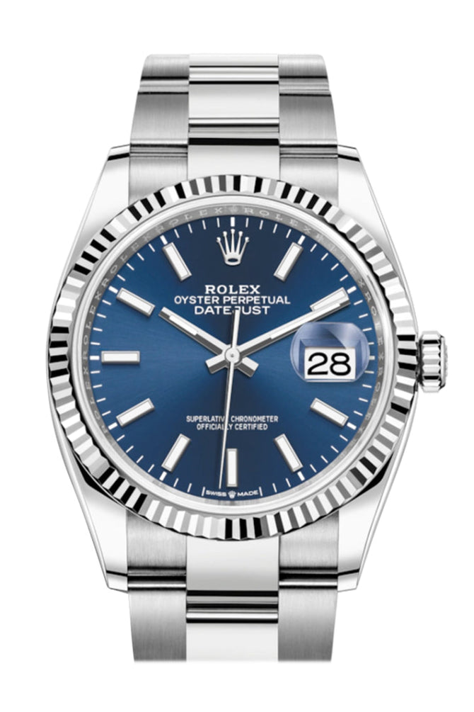 Rolex datejust 36 blue diamond dial on sale