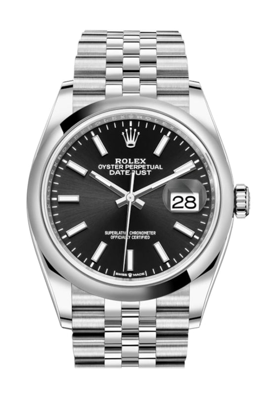 Rolex datejust 36mm top black dial jubilee