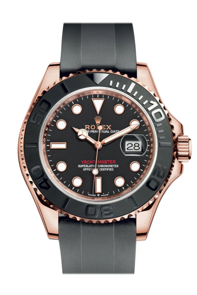 Rolex Yacht-Master 40 Rose Gold Everose 18k Black 40mm Dial