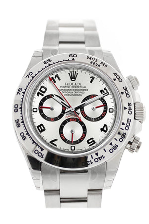 Rolex Cosmograph Daytona White Gold Silver Dial Watch 116509