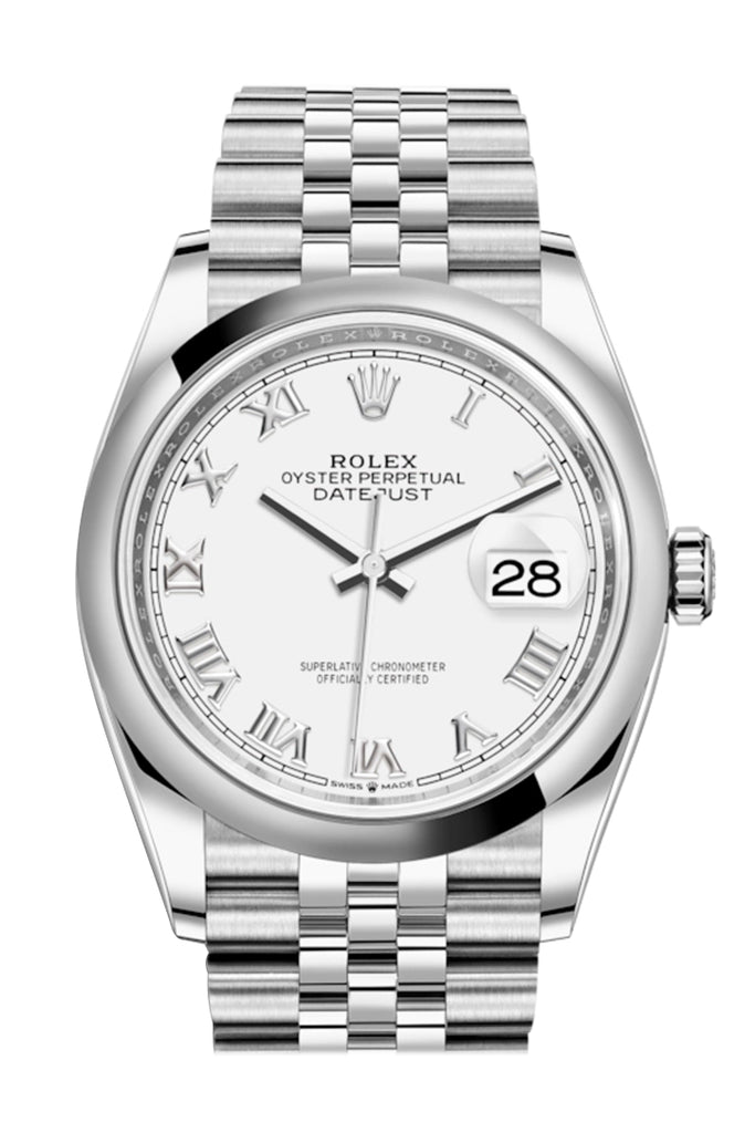 Rolex Datejust 36 White Dial Automatic Jubilee Watch 126200