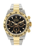 Rolex Cosmograph Daytona Black Dial Gold And Steel Mens Watch 116503