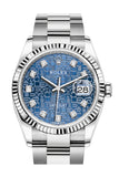 Rolex Datejust 36 Blue Jubilee Diamond Dial Automatic Watch 126234