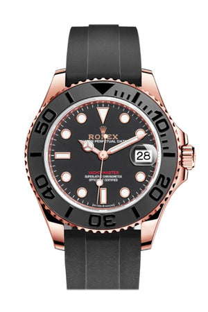 Rolex Yacht-Master 37 Black Dial Automatic 18kt Everose Gold Watch 268655