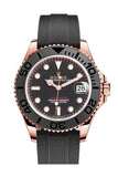 Rolex Yacht-Master 37 Black Dial Automatic 18kt Everose Gold Watch 268655
