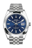 Rolex Datejust 41 Blue Fluted Dial Jubilee Men's Watch 126300 126300-0024