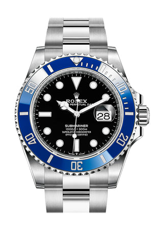 Rolex Submariner 41 Black Dial Blue Ceramic Bezel White Gold Bracelet Automatic Men's Watch 126619LB New Release 2020