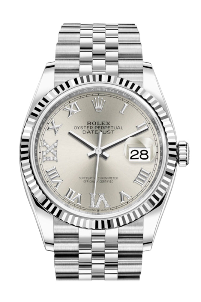 Rolex datejust 36 silver dial outlet