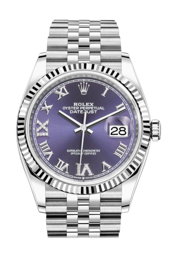 Purple deals rolex watch