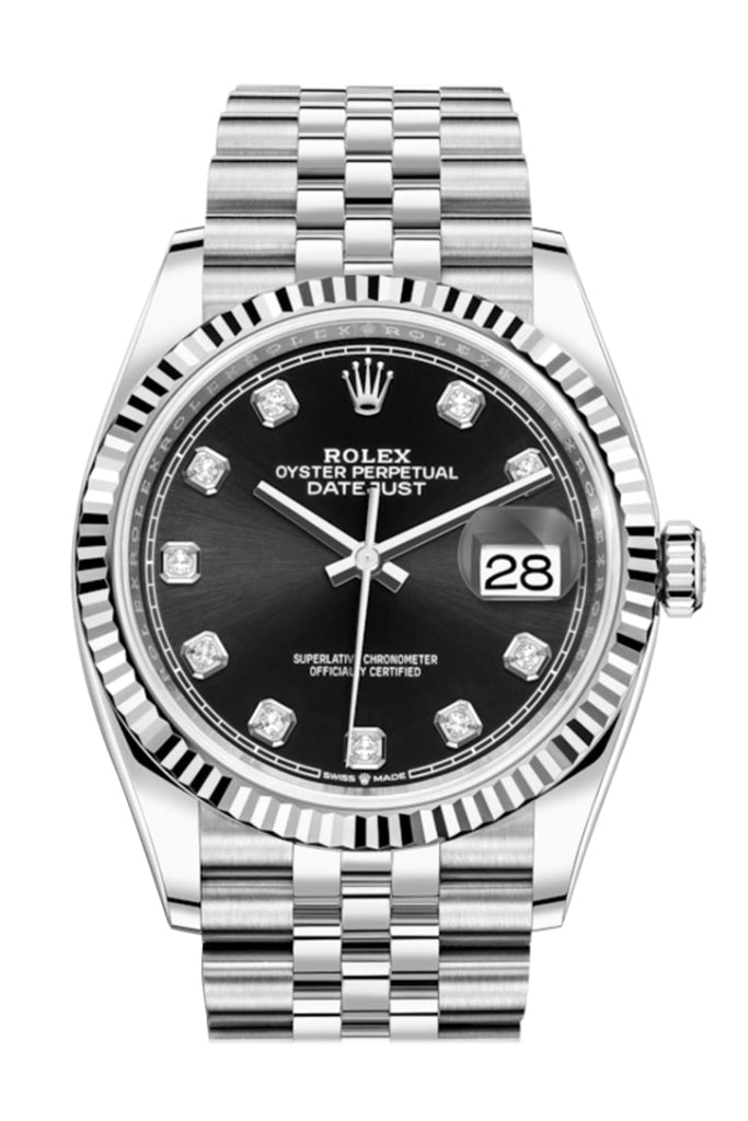 Rolex datejust jubilee black dial top