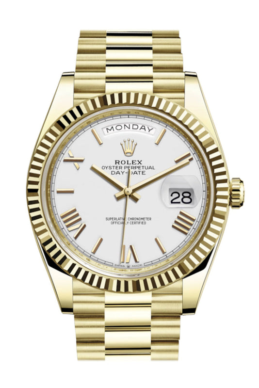 Rolex day date 40 on sale white gold