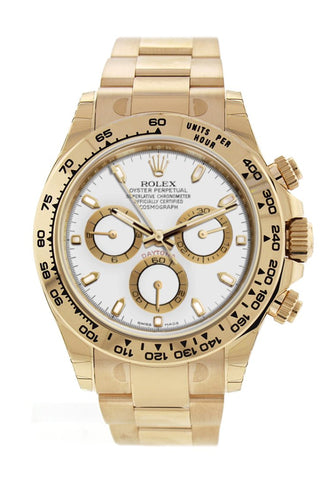 Rolex Cosmograph Daytona White Dial Gold Mens Watch 116508