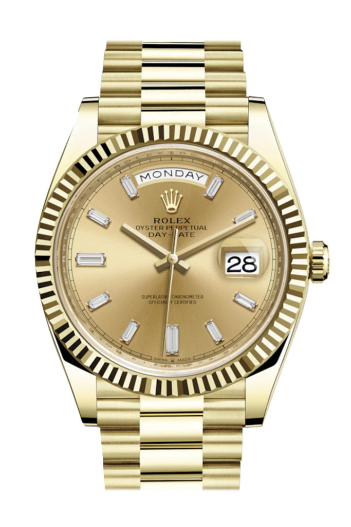 Rolex yellow gold president day date 40 diamonds Clearance