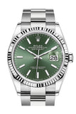 Rolex Datejust 36 Mint Green Dial Fluted Watch 126234