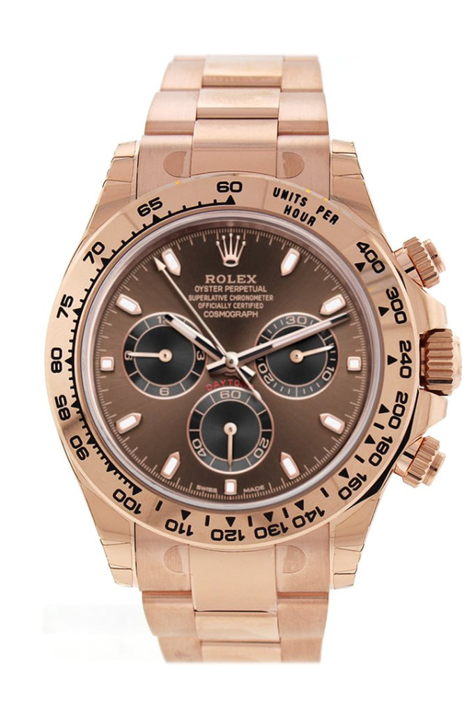 kolbøtte postkontor hævn ROLEX 116505 Cosmograph Daytona 40 Gold Dial Rose Gold WatchGuyNYC