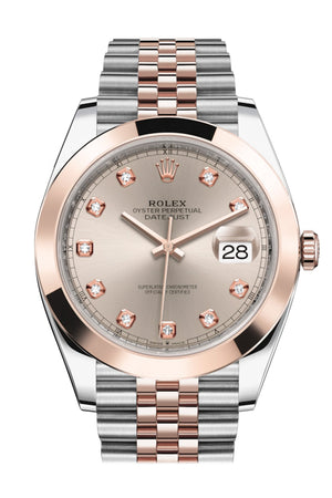 Rolex Datejust 41 Sundust Dial Steel and 18K Rose Gold Men's Watch 126301