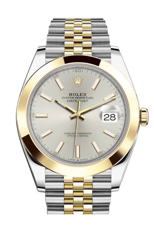 Rolex Datejust 41 Silver Dial Steel and 18K Yellow Gold Jubilee Men's Watch 126303