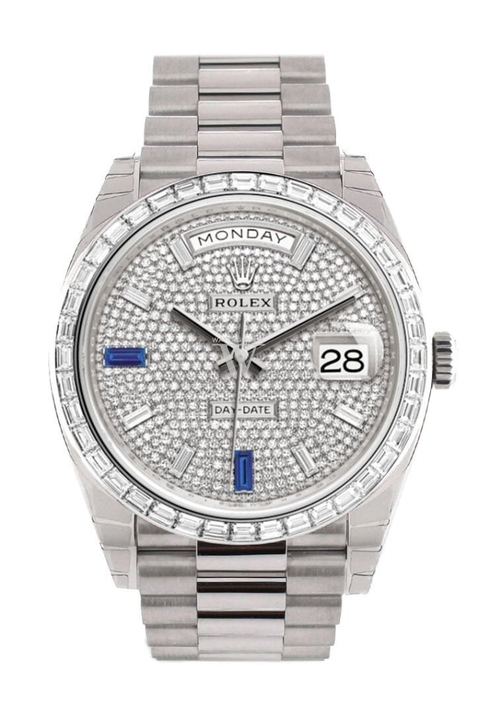 Day date 40 best sale platinum diamond