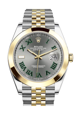 Rolex Datejust 41 Slate Roman Dial White Gold Jubilee Mens Watch 126303