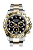 Rolex Daytona 40 Black Dial Two Tone Oyster Men's Watch 116503