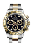 Rolex Daytona 40 Black Dial Two Tone Oyster Men's Watch 116503