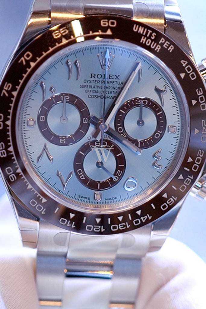 Rolex Daytona Platinum Ice Blue Dial on Oyster 40mm