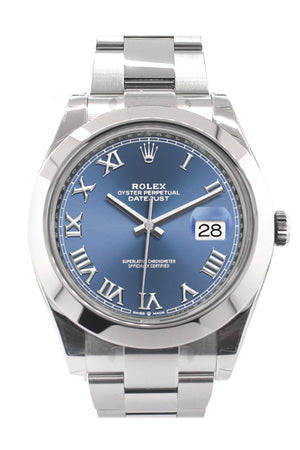 Rolex Datejust 41 Blue Roman Dial Automatic Men's Watch 126300