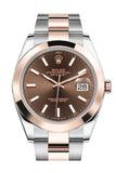 Rolex Datejust 41 Chocolate Dial Steel and 18K Rose Gold Men's Watch 126301