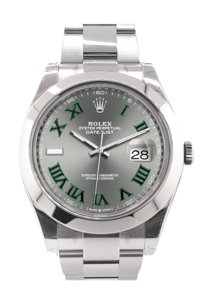 Rolex datejust sales 41 green roman