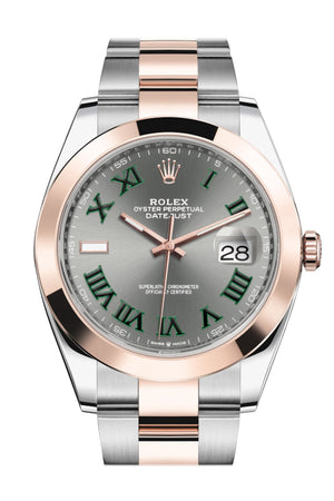 Rolex Datejust 41 Slate Dial Steel and 18K Rose Gold Men's Watch 126301