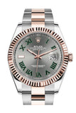 Rolex Datejust 41 Slate Dial Men's Steel and 18kt Everose Gold Oyster Watch 126331