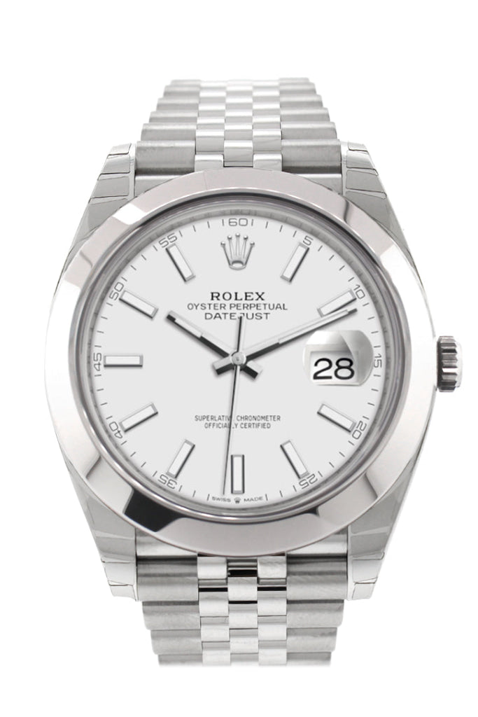 Rolex Datejust 41 White Dial Automatic Men s Jubilee Watch 126300