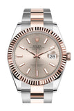 Rolex Datejust 41 Sundust Dial Steel 18K Rose Gold Men's Watch 126331