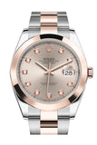 ROLEX Datejust 41 Sundust Diamond Dial Rose Gold And Steel Men's Watch 126301