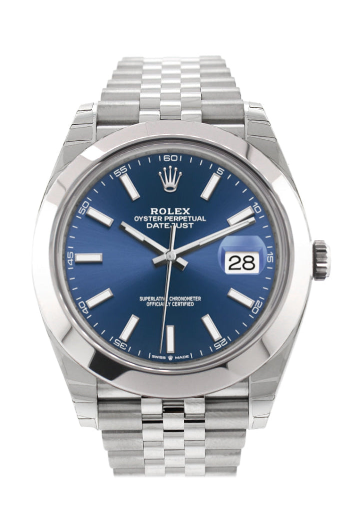 Rolex oyster perpetual date blue dial best sale