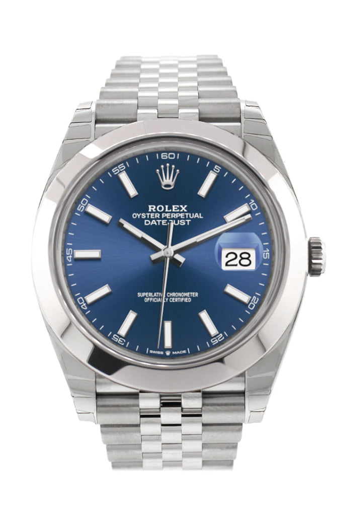 Rolex datejust 41 blue dial for sale best sale