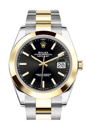 Rolex Datejust 41 Black Dial Steel and 18K Yellow Gold Oyster Men's Watch 126303