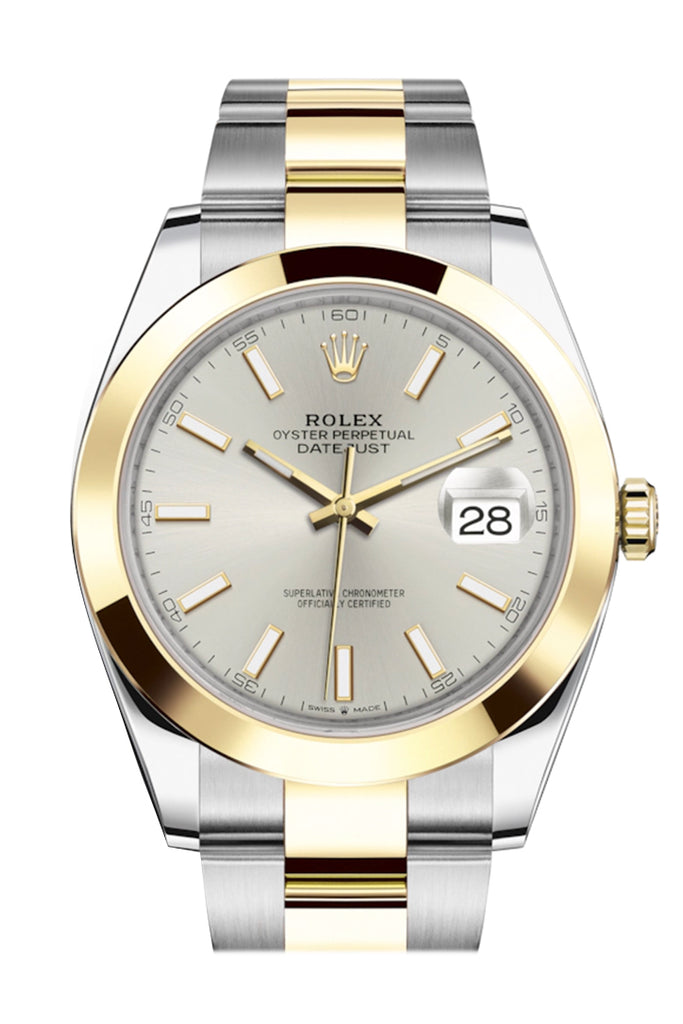 Rolex Datejust41 18K White Gold & Steel Dial Oyster