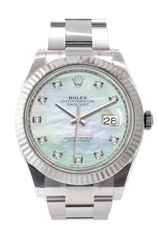 Rolex datejust 41 hotsell mother of pearl