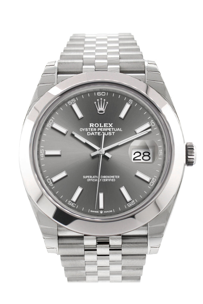 Rolex Datejust 41 Dark Rhodium Dial Automatic Men's Jubilee Watch 126300