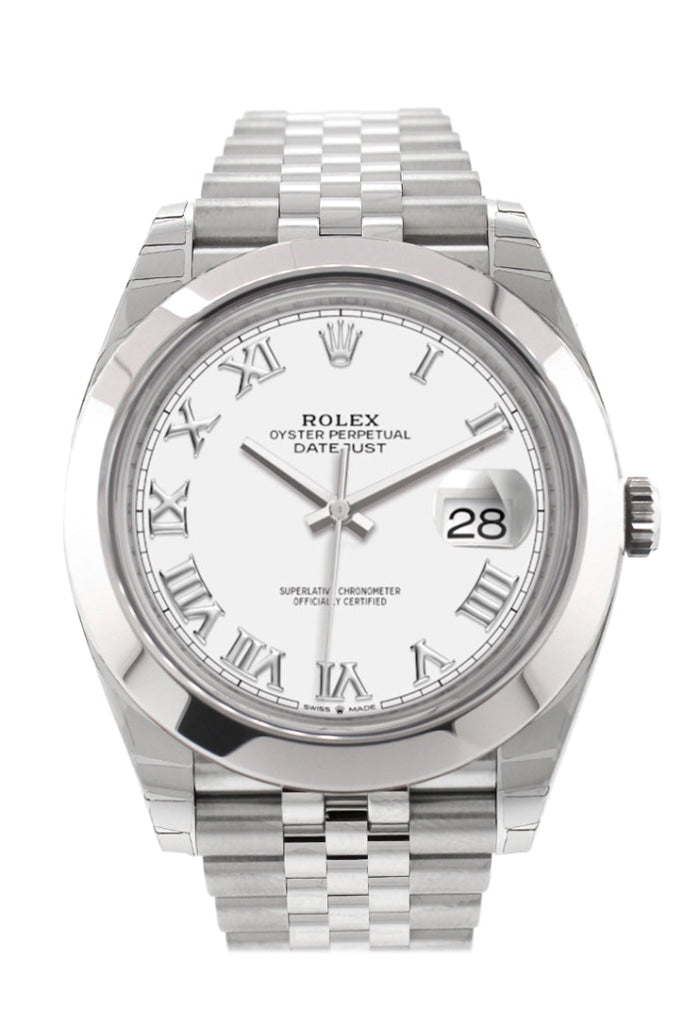 Datejust 41 white clearance dial roman numerals