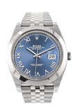 Rolex Datejust 41 Blue Roman Dial Automatic Jubilee Men's Watch 126300