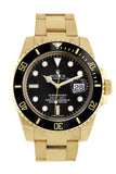ROLEX Submariner Date 40 Black Dial 18k Yellow Gold Men's Watch 116618LN 116618