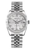 Rolex Datejust 31 Silver Jubilee Diamond Dial Dome Set With Diamonds Bezel Ladies Watch 178344
