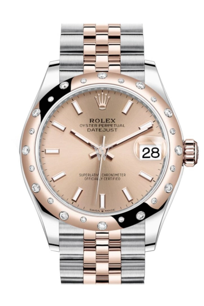 Rolex 278341RBR 278341 Datejust 31 Diamond Bezel Jubilee Rose Gold
