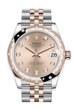Rolex Datejust 31 Rosé colour Diamonds Dial Diamond Bezel Jubilee Rose Gold Two Tone Watch 278341RBR 278341