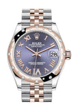 Rolex Datejust 31 Aubergine Large VI set with diamonds Dial Diamond Bezel Jubilee Rose Gold Two Tone Watch 278341RBR 278341