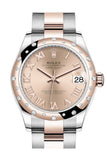 Rolex Datejust 31 Rosé Colour Roman Dial Diamond Bezel Rose Gold Two Tone Watch 278341Rbr 278341